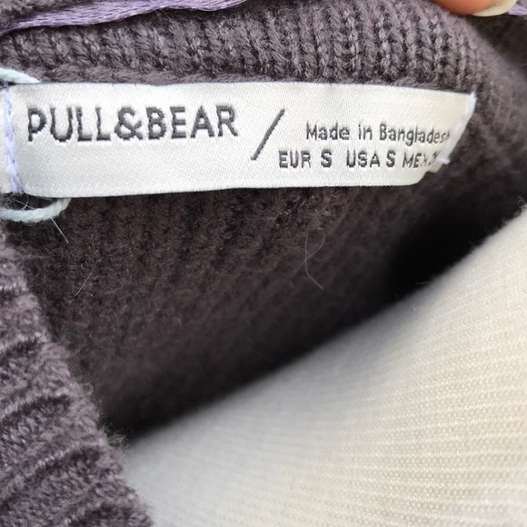 NWT! PULL & BEAR Size S grey multi crew sweater - Picture 4 of 8